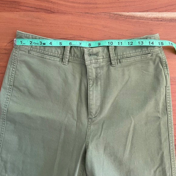 GAP Green High Rise Wide Leg Crop Jeans Size 8 - Picture 5 of 6